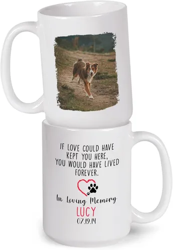 Miniatura 15 de Taza de café blanca personalizada con foto, con texto en inglés «To The World's Best Dog Dad We Woof You», taza de café blanca de 11 onzas y 15