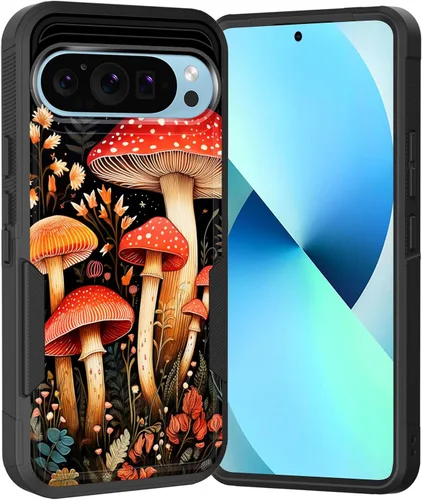 Miniatura 48 de Funda para Pixel 6A, Híbrida de Doble Capa de Servicio Pesado Resistente a Prueba de Golpes PC Duro + Funda Protectora de Silicona Suave para Google