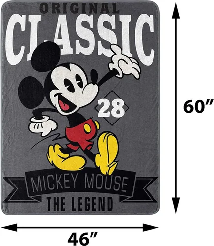 Miniatura 5 de Disney Mickey Mouse Super Plush Throw The Legend - Manta de 46 x 60 pulgadas