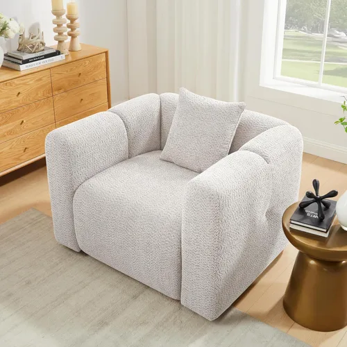 Miniatura 5 de VANOMi Juego de sofá modular seccional extragrande en forma de nube con sofá de 95" y sillones de 42" para sala de estar, juego de muebles tapizados