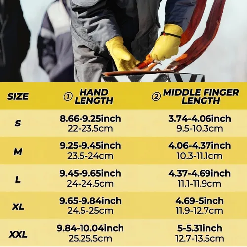 Miniatura 6 de HANDLANDY Guantes de trabajo de invierno para hombres y mujeres, repelentes al agua, guantes de trabajo de cuero genuino aislados para clima frío