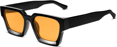 Miniatura 70 de VANLINKER Gafas de sol cuadradas gruesas para hombres y mujeres, retro, rectangulares, con protección UV400, VL9731