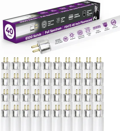 Miniatura 9 de GoodBulb F54T5/830/ECO 54W 46 pulgadas T5 Bombilla fluorescente T5, base bi-pin media blanca cálida de 3000 K, 4950 lúmenes 85 CRI 36000 horas
