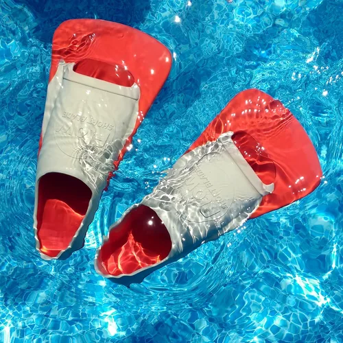 Miniatura 4 de Flow - Aletas de goma de hoja corta para natación y entrenamiento de regazo, tallas juveniles para niños, hombres jóvenes y mujeres