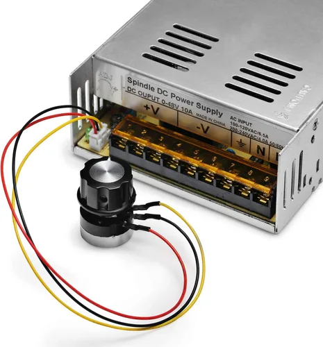 Miniatura 4 de Genmitsu Motor de husillo CC con cepillo de 300 W refrigerado por aire con fuente de alimentación de conmutación ajustable de salida de 0-48 V