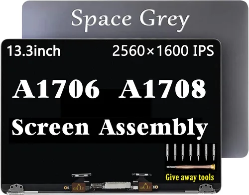 A1706 A1708 Reemplazo de pantalla para MacBook Pro A1706 A1708 Retina EMC 3071 3163 3164 Pantalla LCD completa LED Asamblea Pantalla Gris Espacio