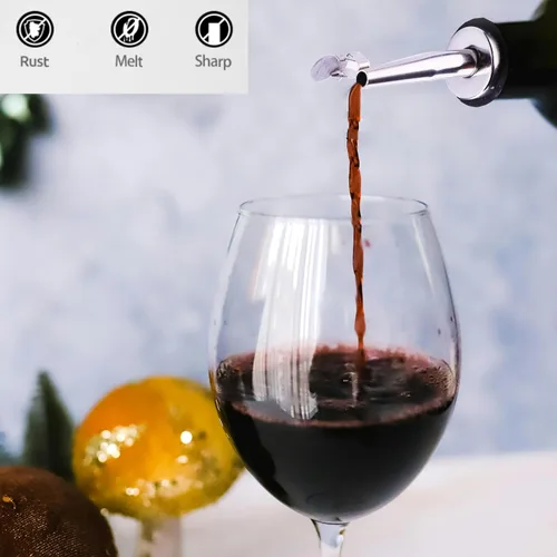 Miniatura 5 de Boquillas de vertido con tapa abatible para botellas de aceite de oliva, vinagre y licor, boquillas de acero inoxidable para botellas de 3/4