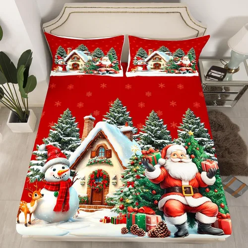 Miniatura 38 de Erosebridal Divertida sábana bajera ajustable de Halloween para niños, lindo juego de ropa de cama de calabaza fantasma, decoración de Halloween