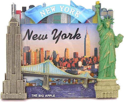 Marco de fotos de la ciudad de Nueva York para fotos de 4 x 6 pulgadas de la colección de marcos de fotos de Nueva York (6.75 pulgadas de alto),