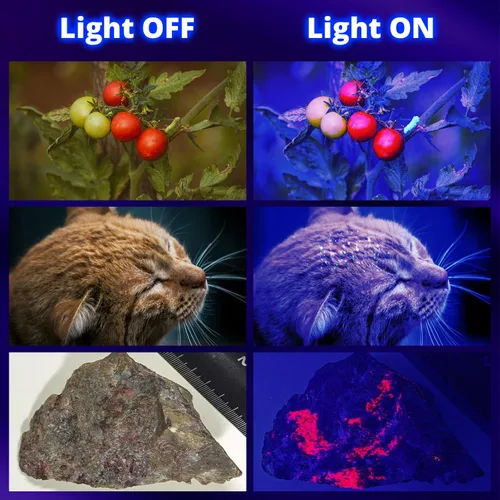Miniatura 7 de Barra de luz negra 365 NM de 15 W y 1 pie, tira de luz negra UV para exhibición, luces LED negras enlazables con interruptor de encendido/apagado