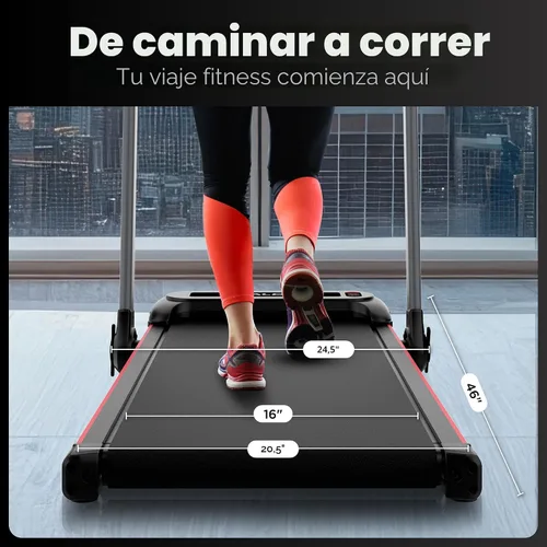 Miniatura 6 de Cinta de correr eléctrica plegable con asidero Cintas de correr plegables - Cinta de correr plegable para correr con pantalla LCD - 6.2mp/h