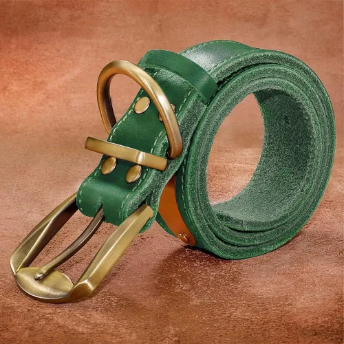 Miniatura 3 de Didog Collares de perro de cuero genuino con placa de identificación grabada, collar de perro de cuero suave personalizado con etiqueta de Verde