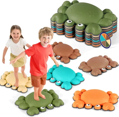 TOPNEW Piedras de paso para niños, piedras de equilibrio antideslizantes para promover las habilidades de coordinación de los niños, carreras de 6