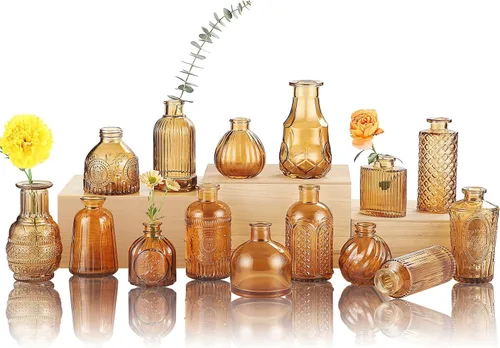 Miniatura 17 de Jarrones de Vidrio para Capullos en Juego a Granel de 30 Piezas, Pequeños Jarrones de Vidrio para Flores como Centros de Mesa de Boda para Mesas