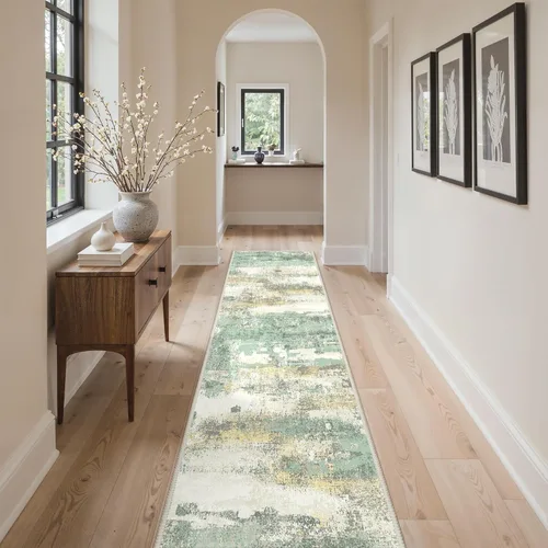 Miniatura 23 de GENIMO Alfombra antideslizante de 2 x 6 pies, lavable para pasillos de cocina, alfombras de cocina modernas abstractas, alfombra ligera de pelo bajo