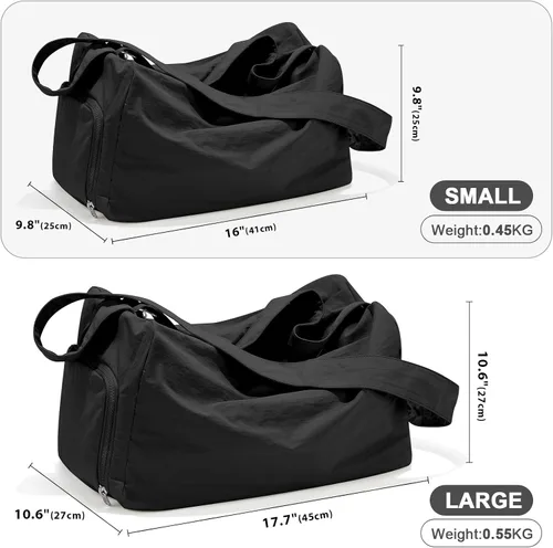 Miniatura 2 de Pequeña bolsa de gimnasio con compartimento para zapatos, bolsa deportiva de entrenamiento para mujeres, viajes, bolsas de hombro impermeables