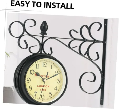 Miniatura 8 de Cabilock Reloj de pared decorativo grande de péndulo rústico para sala de estar, decoración del hogar, oficina, dormitorio