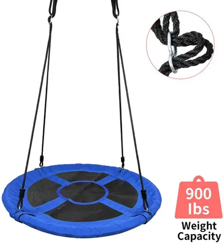 Miniatura 5 de Columpio de árbol, platillo volador de 40 pulgadas para niños, 900D Oxford impermeable, capacidad de peso de 900 libras, con correas ajustables
