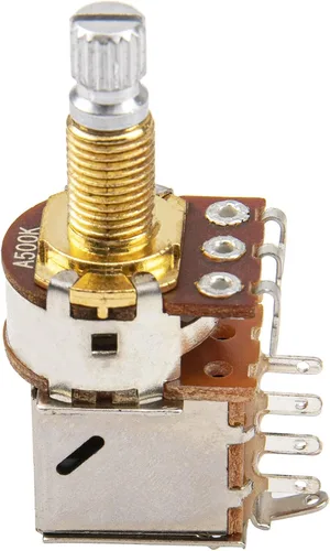 Miniatura 3 de 2 macetas Yootones A500K Push Pull para guitarra, potenciómetros cónicos de audio, eje dividido de cobre largo, compatible con accesorios de guitarra