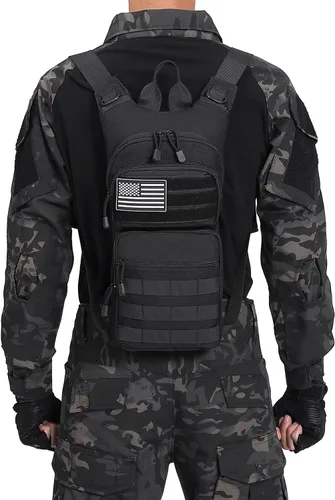 Miniatura 5 de Mochila de hidratación con aislamiento bolsa de agua con vejiga de 3 l de TPU, mochila táctica Molle de hidratación para senderismo, ciclismo, correr