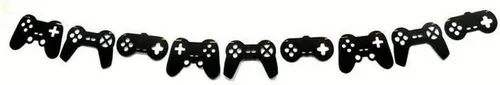 Miniatura 3 de Cartel de controlador de videojuegos de doble tamaño con purpurina, controlador de juegos de papel, suministros para fiestas de cumpleaños