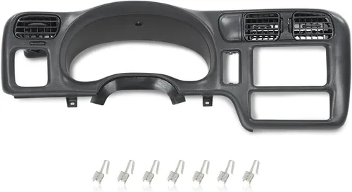CROSSDESIGN Bisel de Radio del Tablero de Instrumentos Cluster Beige Claro Doble DIN C8 Compatible con Chevy Blazer S10 GMC Jimmy Sonoma 1998-2004