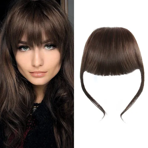 Miniatura 8 de Shinon – Flequillo con clip de cabello humano; extensión de cabello, fleco