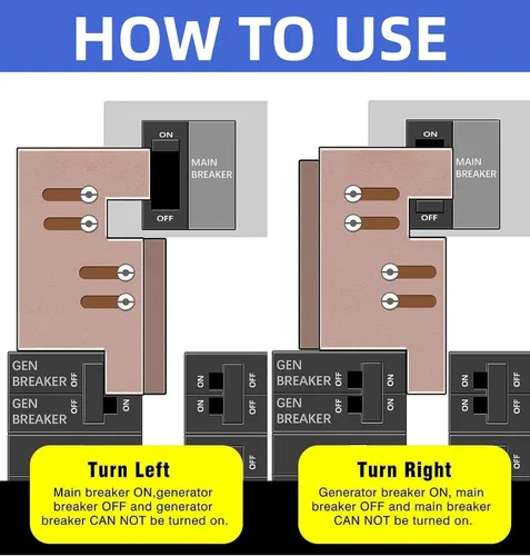 Miniatura 5 de Kit de bloqueo de generador compatible con Eaton Cutler Hammer Vertical Throw 150 o 200 Amp paneles principales, 2 1/4 pulgadas de espacio entre