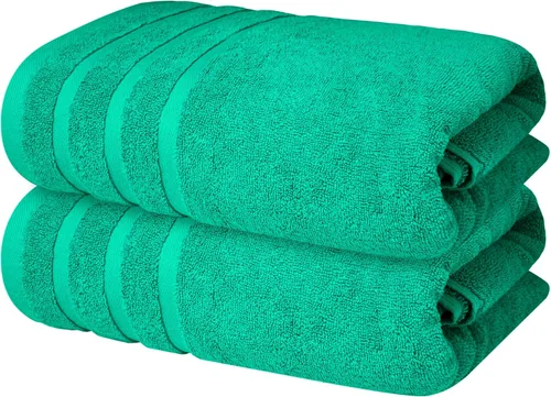 Miniatura 12 de Infinitee Xclusives Juego de 2 toallas de baño de lujo 100% algodón (27 x 54 pulgadas), suaves, absorbentes, de secado rápido, toallas perfectas