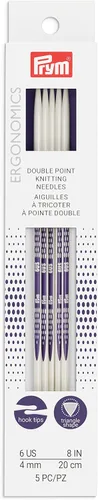 Miniatura 11 de Prym Ergonomics - Aguja de tejer de doble punto de 8 pulgadas, tamaño 1 (paquete de 5)