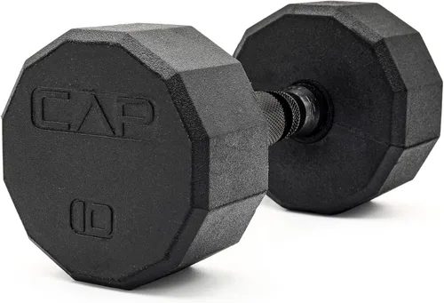 Miniatura 10 de CAP Barbell Peso de la mancuerna hexagonal recubierta, individual, 10-120 libras, múltiples opciones