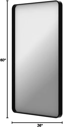 Miniatura 165 de TokeShimi - Espejo para pared de baño, espejo de tocador con marco de metal de aleación de aluminio mate cepillado e inoxidable, decoración rústica