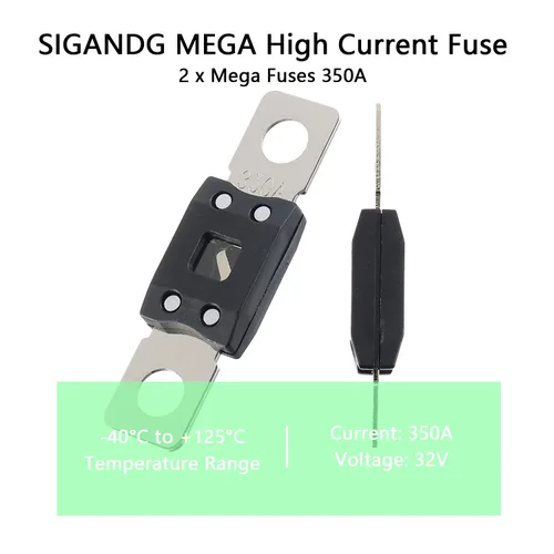 Miniatura 5 de 350A MEGA Fusible de alta corriente – Fusible atornillado de 350 amperios para automóviles, camiones, vehículos de construcción, autobuses