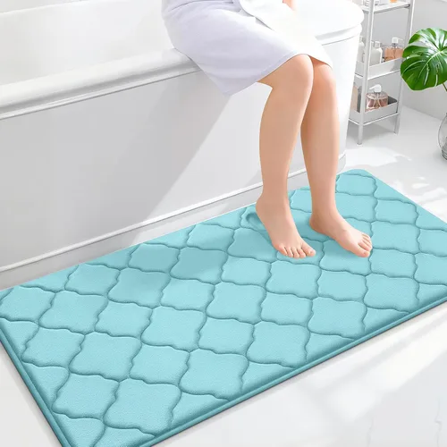 Miniatura 225 de OLANLY Alfombra de Baño de Espuma Viscoelástica de 24 x 16 pulgadas, Ultra Suave y Absorbente, Alfombras de Baño Antideslizantes, Cómodas, Lavables