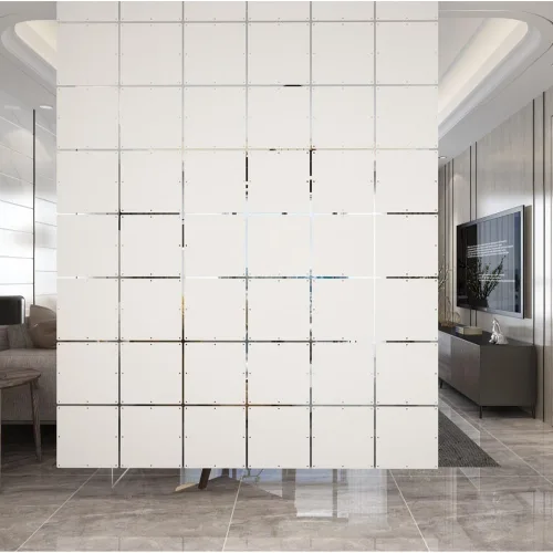Yizunnu Divisor de habitación colgante, división de paneles blancos de bricolaje, 12 piezas de pantalla de panel de madera y plástico, separadores