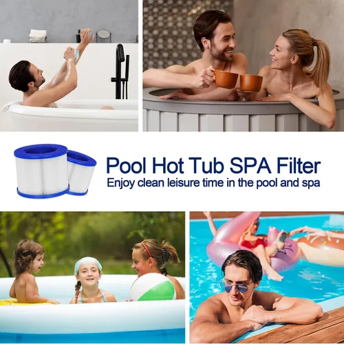 Miniatura 6 de Cartuchos de filtro de repuesto para bañera de hidromasaje – Compatible con todas las bañeras de hidromasaje RELXTIME, ALEKO, Wejoy, Aquaspa Hot Tub