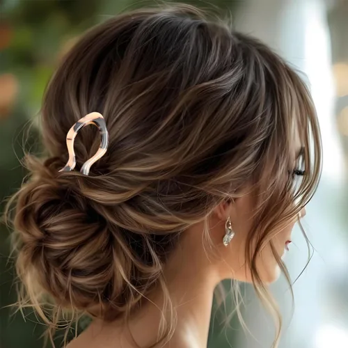 Miniatura 3 de 4 horquillas para el cabello para mujer, horquilla francesa en forma de U, accesorios elegantes para el cabello grueso o fino