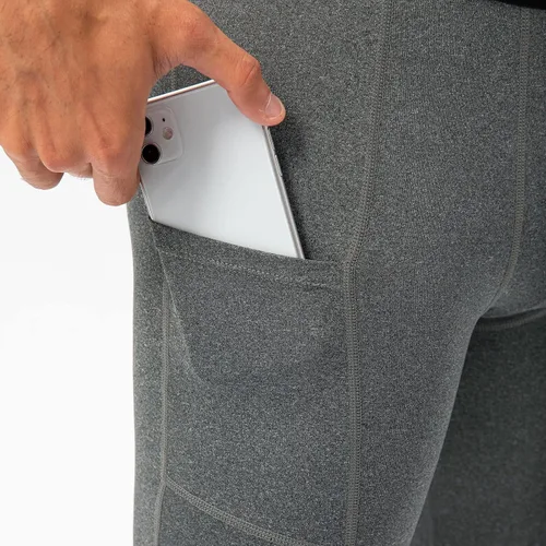 Miniatura 39 de Pantalones de compresión de 3/4 de una pierna para hombre, mallas de baloncesto atléticas para correr, leggings deportivos de capa base capri