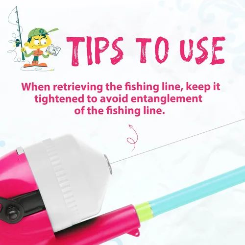 Miniatura 7 de Caña de pescar para niños, caña de pescar telescópica, caña de pescar plegable para niños y carrete con caja de aparejos, línea de pesca, flotador