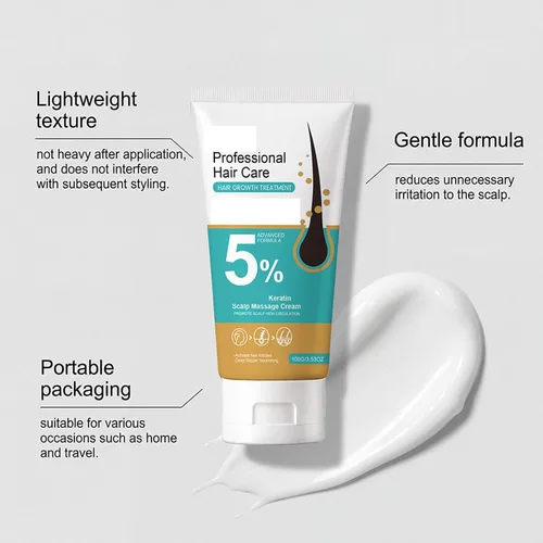 Miniatura 6 de 2 unidades de 5% de minoxidil para el crecimiento del cabello en crema de masaje para el cuero cabelludo, tratamiento contra la pérdida de cabello