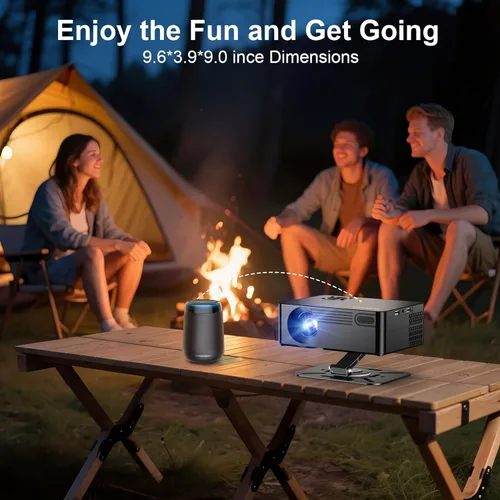 Miniatura 6 de Proyector con Netflix y soporte de 180°, proyector inteligente con WiFi y Bluetooth, enfoque automático AI y proyector de película portátil Keystone