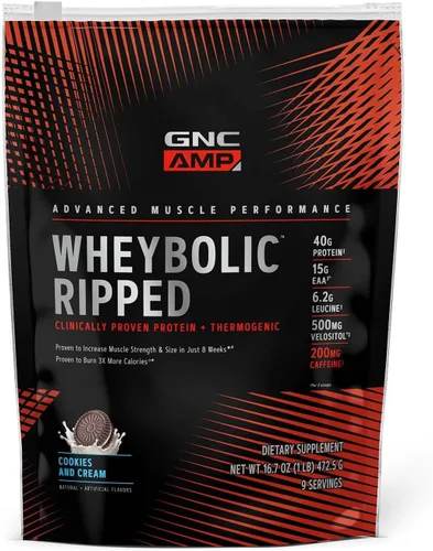 GNC AMP Wheybolic Ripped - Galletas y crema (9 porciones)