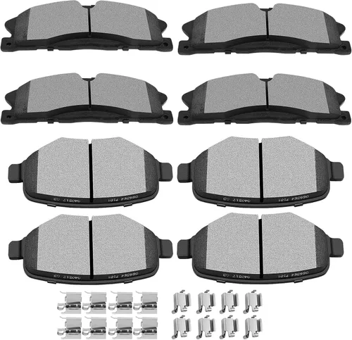 Miniatura 22 de SCITOO D1107 D1456 Juegos de pastillas de freno cerámicas delanteras y semimetálicas traseras compatibles con AUDI A3 09-13, AUDI A3 QUATTRO 09-10