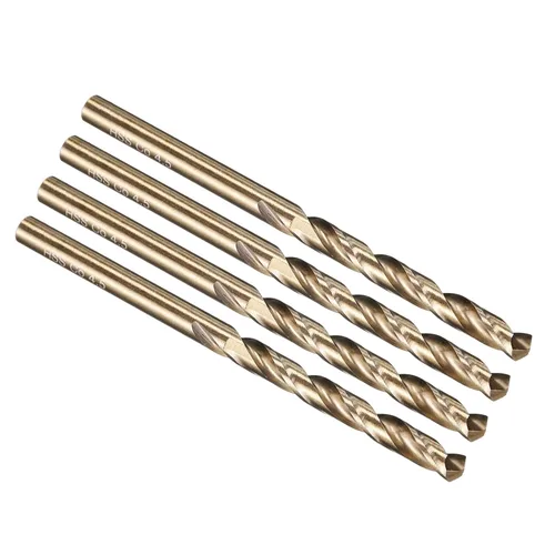 Miniatura 128 de PATIKIL Broca Jobber de 0.039 in, vástago recto M35 cobalto 5% acero de alta velocidad 135° acabado dorado para metal duro de acero inoxidable - 2