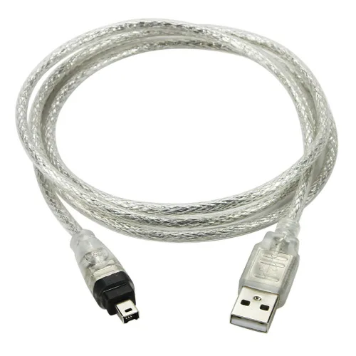 chenyang Adaptador de cable iLink macho USB 2.0 macho a Firewire IEEE 1394 de 4 pines macho solo compatible con Sony DCR-TRV75E 4.92FT/1.5M