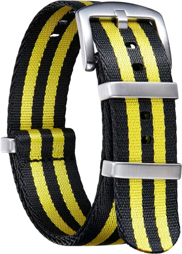 Correas de reloj de repuesto de nailon balístico de alta calidad de NATO G10, con hebilla de acero inoxidable, para hombres y mujeres, 0.709