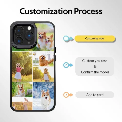 Miniatura 3 de COOZEBRA Fundas de teléfono personalizadas compatibles con iPhone 17, 16, 15, 14, 13, 12, 11 Pro Max, diseño personalizado para teléfono 7 Foto