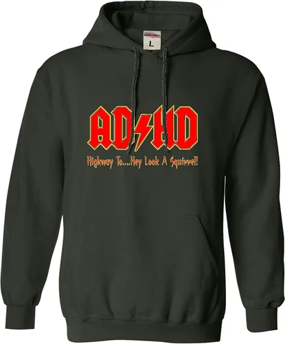 Miniatura 76 de Go All Out Sudadera con capucha para hombre y mujer con texto en inglés "Highway To Hey Look A Squirrel