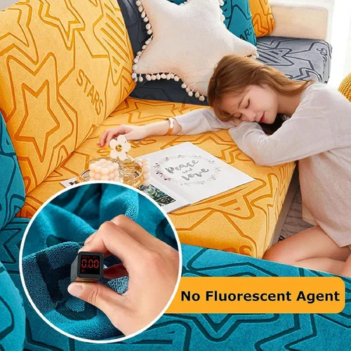 Miniatura 2 de Fundas antideslizantes para sofás/sofás, funda elástica universal para sofá de 3 plazas, protector de muebles lavable para niños y mascotas J-zafiro