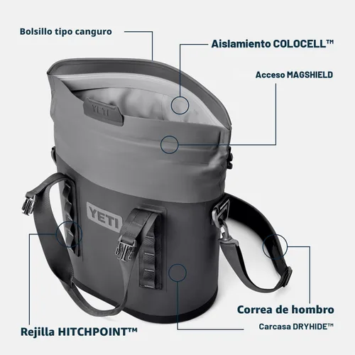 Miniatura 2 de YETI Enfriadores suaves portátiles Hopper Serie M con acceso MagShield Rojo de vid silvestre